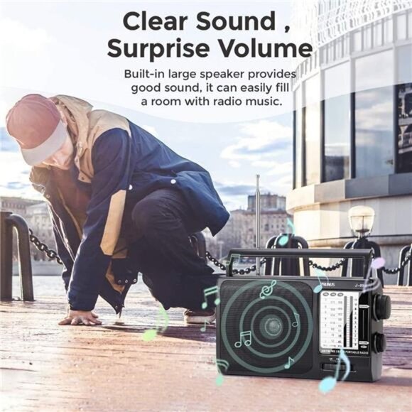 Weather AM FM Portable Radio with Best Reception, Transistor Radio, Battery - Picture 6 of 6